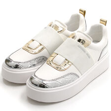 マイケル・コース(Michael Kors)のROMEY ミックスミディア スリッポン プラットフォーム スニーカー