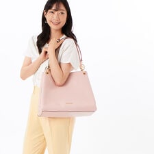 CHRISTINA ぺブル レザー ショルダー ラージ