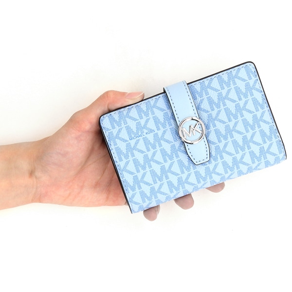 マイケル・コース(Michael Kors) 二つ折り財布・三つ折り財布 (青色