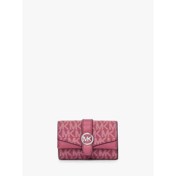 25最新モデル【新品】MICHAEL KORS ケース キーケース ピンク GREENWICH フラップ キーケース スモール - MKシグネチャー | マイケル