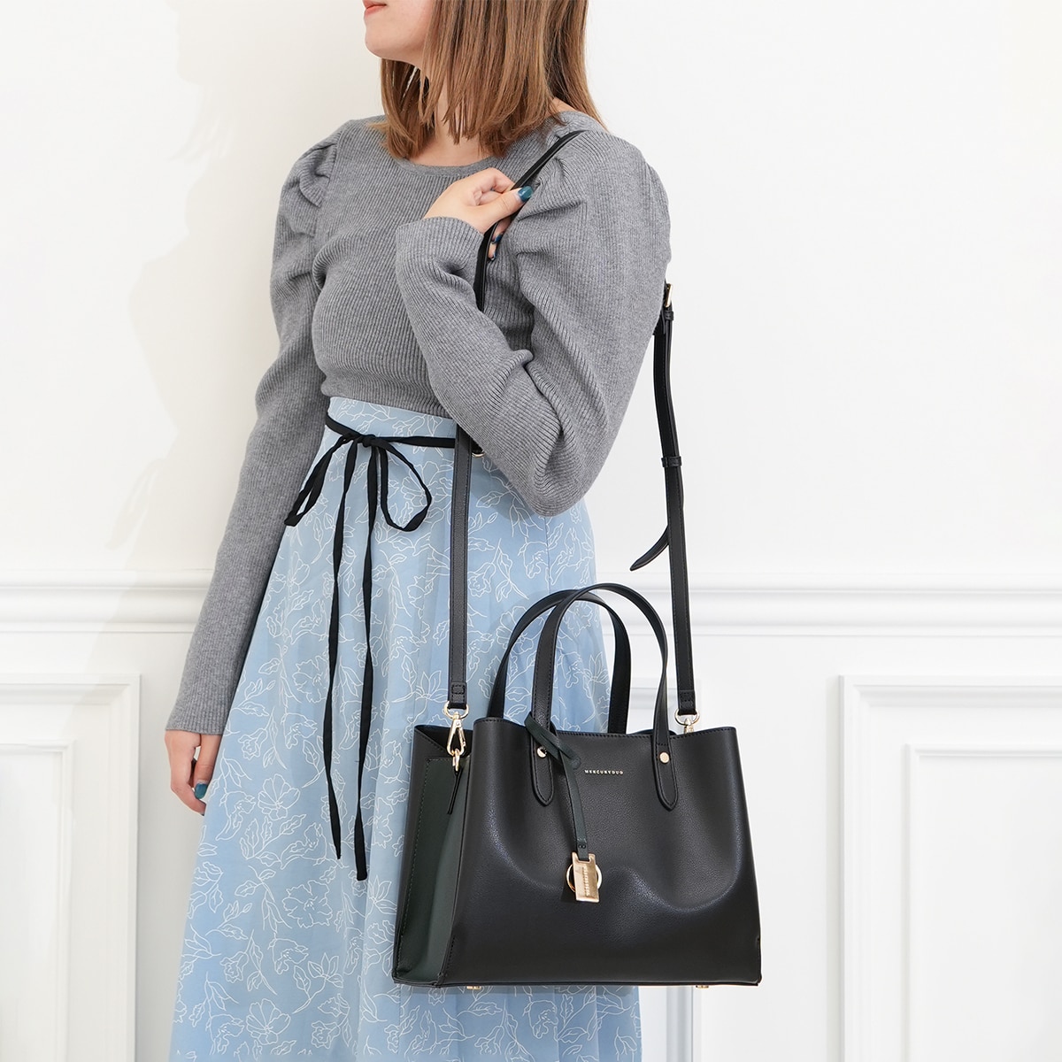 MERCURYDUO/マーキュリーデュオ 】 メタリッククラック調型押し