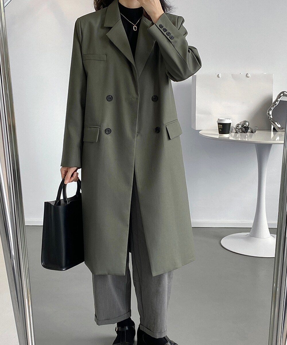 新品　定価24,970円　プロポーション　ビックカラーハーフコート　ブラック ビッグカラーハーフコート 24AW | プロポーション ボディ