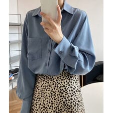 シフォンシャツブラウス 長袖 韓国風