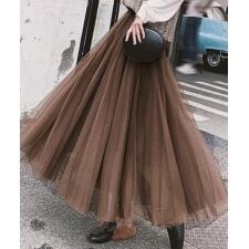 チュールスカート ロング