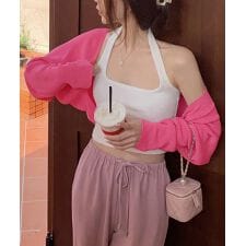 サマーカーディガン長袖ショート丈 ボレロ