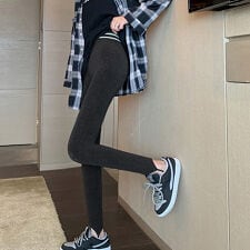 レギンスパンツ 裏起毛 ハイウエスト