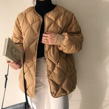 中綿 キルティングジャケット レディース