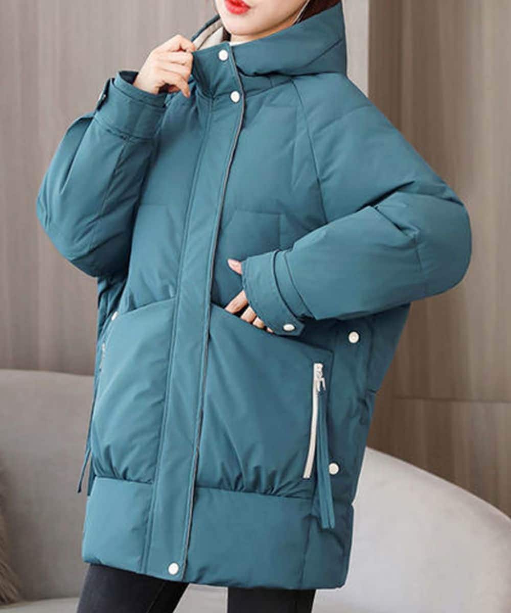 フェイクダウンコート中綿ジャケット韓国風