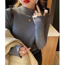 裏起毛ニットトップス レディース 暖かい