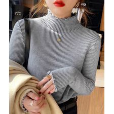 裏起毛ニットトップス レディース 暖かい