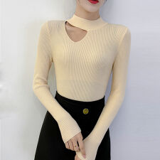 ミニミニストア(miniministore)のニットトップス デコルテカットリブニット