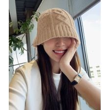 ニットハット レディース 編み 韓国風