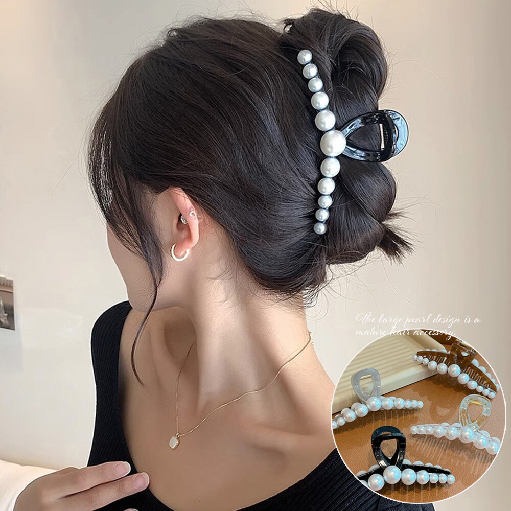 【m】ヘアクリップ 黒 ヘアクリップ 大きめヘアアクセサリー黒 | ミニミニストア