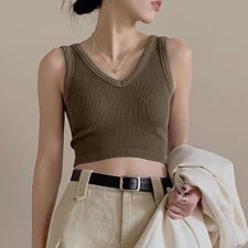 カップ付き タンクトップ ショート丈 | ミニミニストア(miniministore)