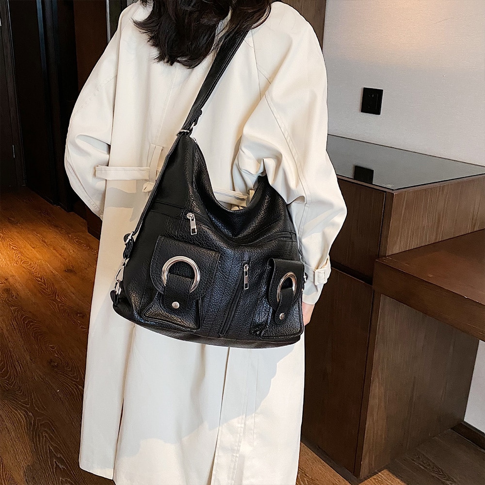 ショルダーバッグ 大容量 韓国風2way | ミニミニストア ショルダーバッグ 大容量 韓国風2way | ミニミニストア