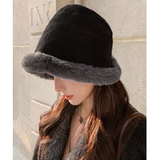 バケットハット レディース ファー帽子冬