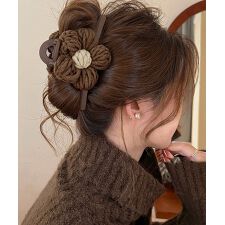 ヘアクリップレディース 花バンスクリップ