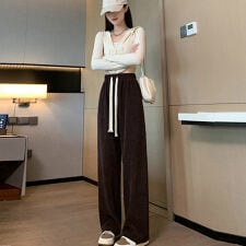 ミニミニストア(miniministore)のコーデュロイワイドパンツ 韓国レディース