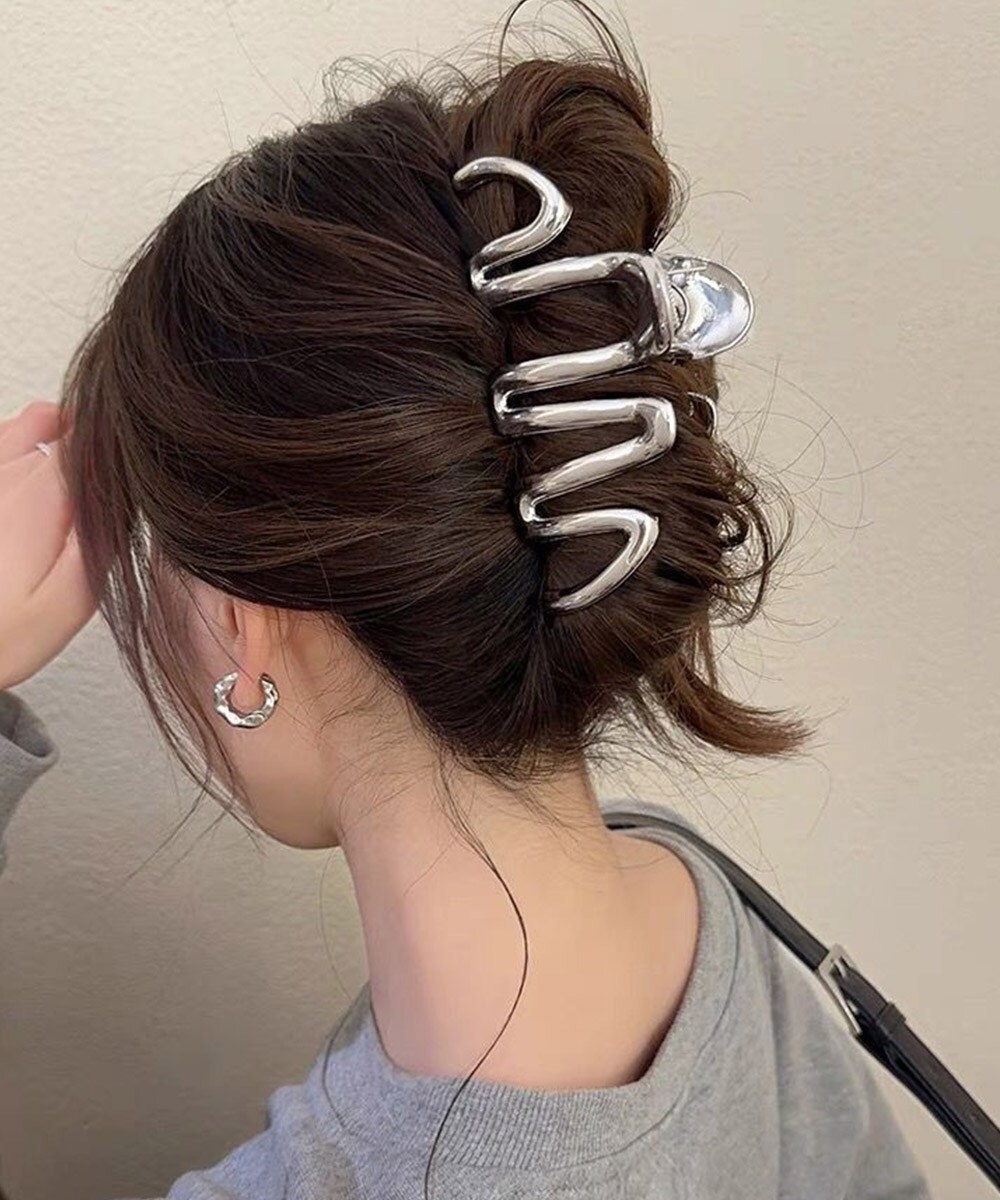 ウェーブヘアクリップ メタルヘアクリップ | ミニミニストア