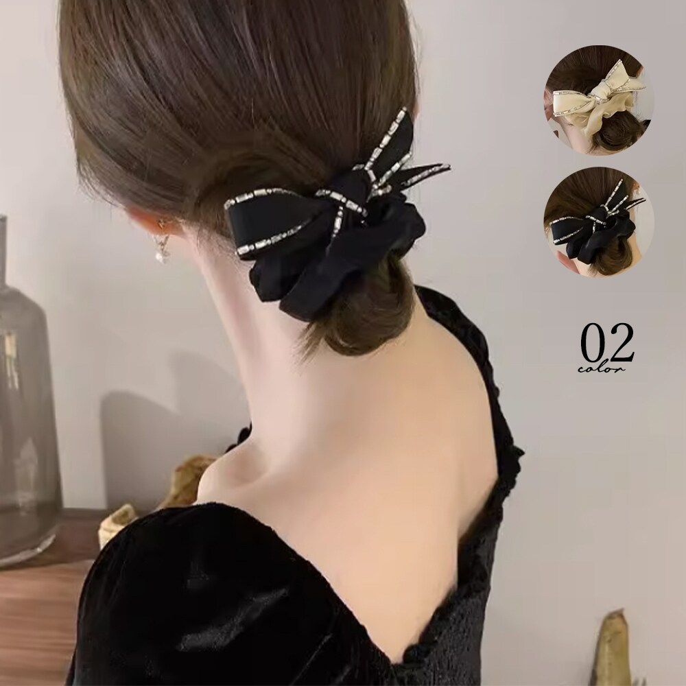 リボンシュシュ キラキラヘアゴム 蝶結び | ミニミニストア