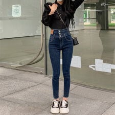 デニムパンツレディースストレッチスキニー