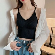 キャミソール Vネック インナー 重ね着