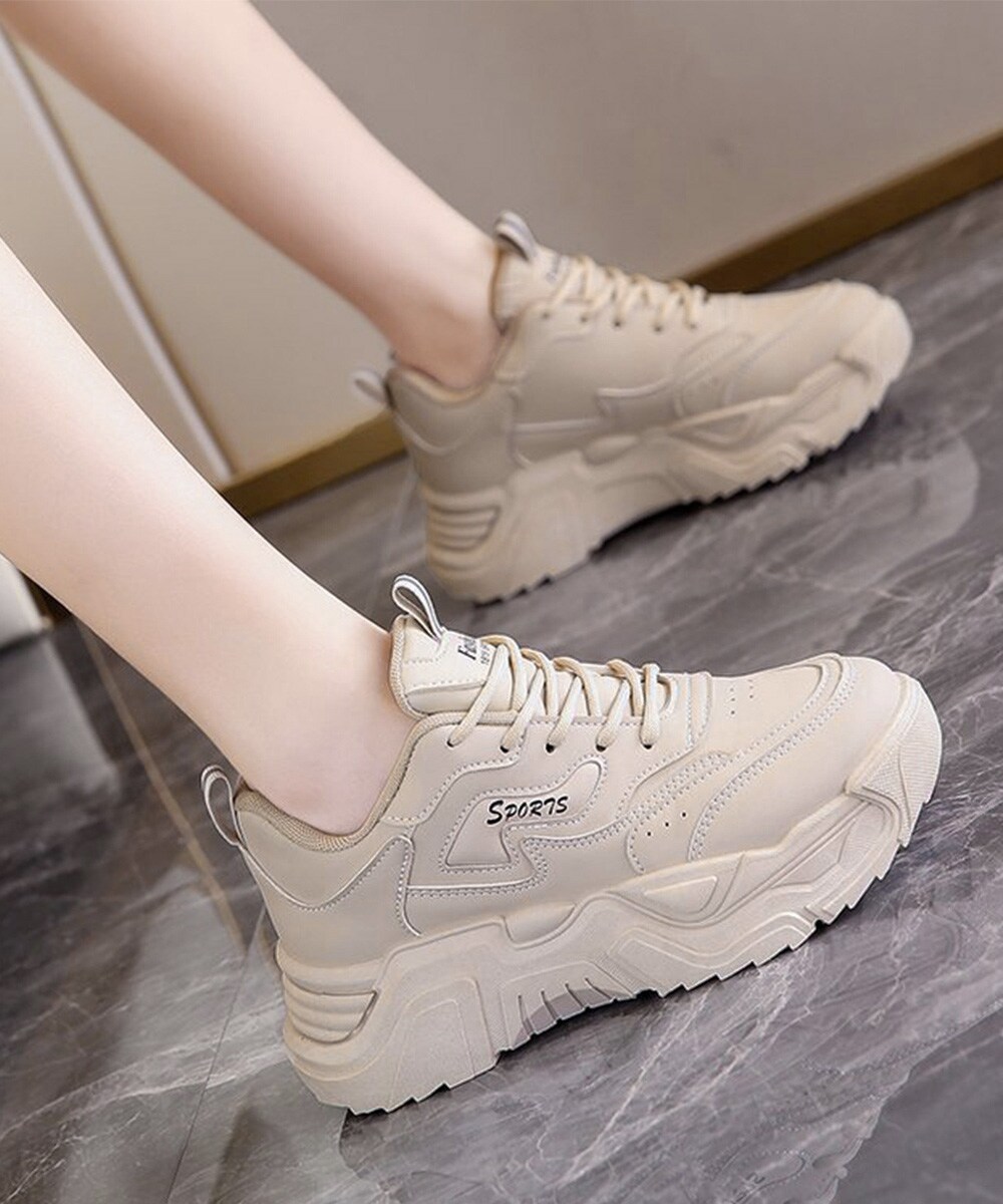 Copping Zone Vintage Chunky レースアップ ダッド スニーカー Copping Zone Vintage Chunky レースアップ ダッド スニーカー