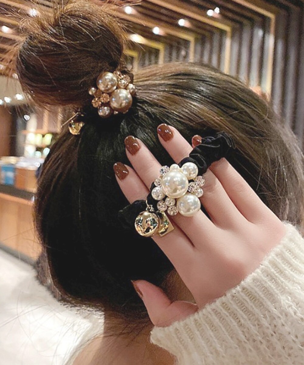 パール ヘアアクセサリー ブレスレット パール ヘアアクセサリー レディース | ミニミニストア