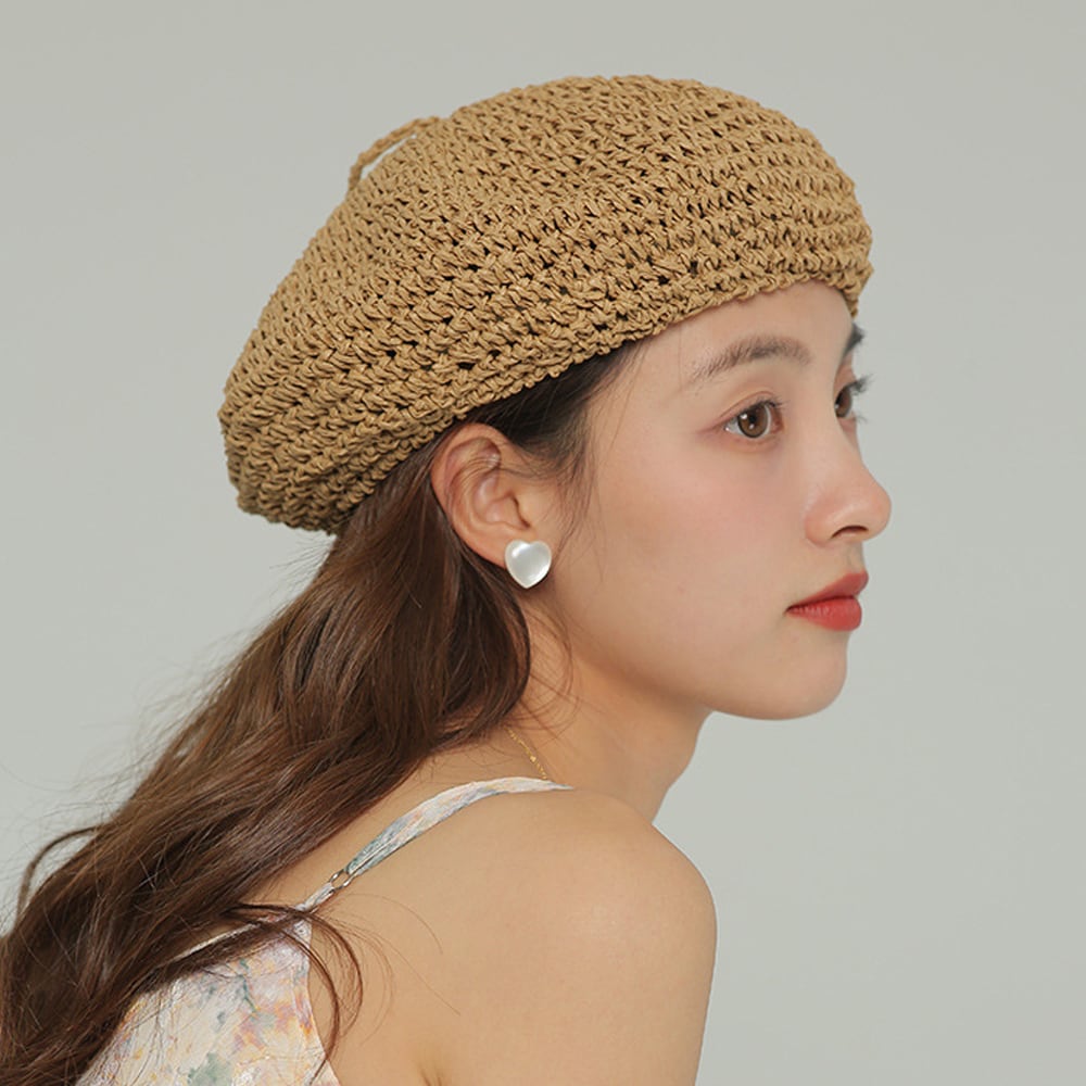 最終値下げ　美品　GINZA Vogcce  麦わらベレー帽 最終値下げ美品GINZA Vogcce 麦わらベレー帽