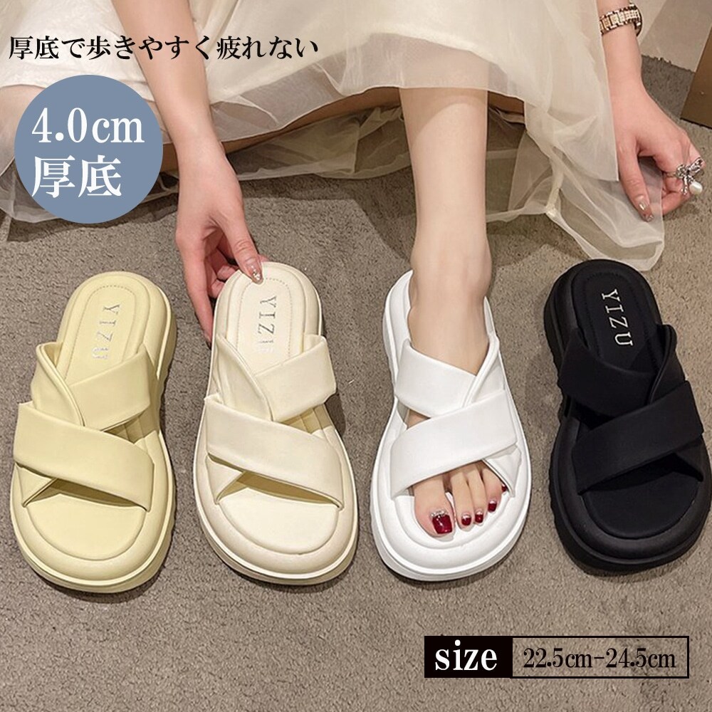 厚底サンダル レディースフラットサンダル | ミニミニストア