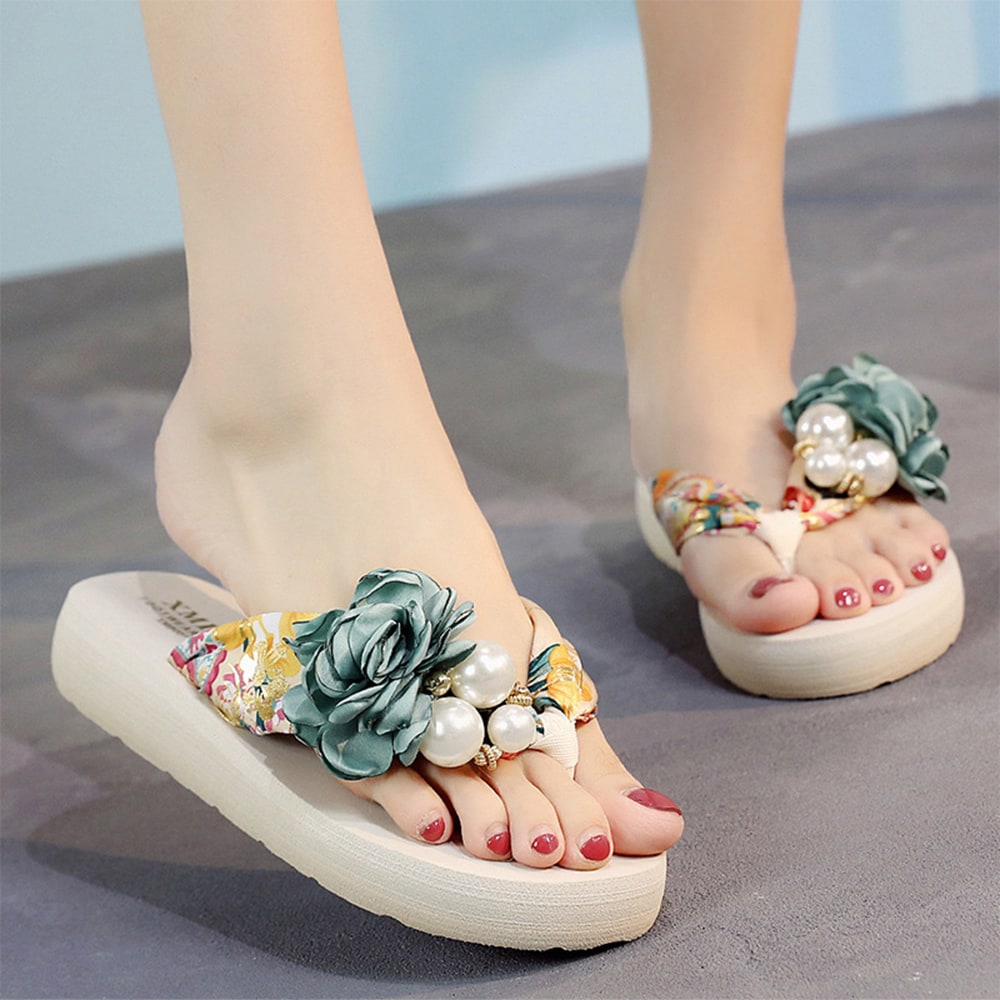 ツモリチサト花飾り付きトングサンダル ツモリチサト ウォーク tsumori chisato WALK 小花モチーフT