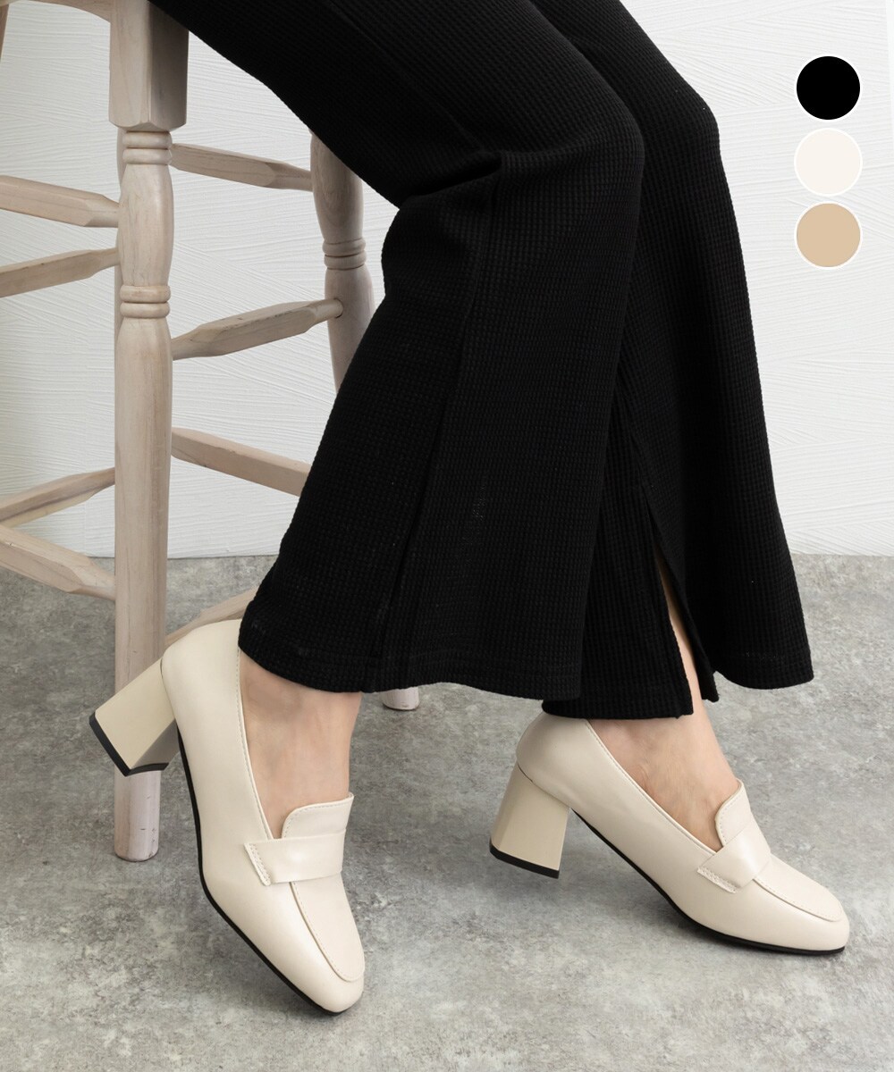 ローファーパンプス チャンキーヒール靴 | ミニミニストア