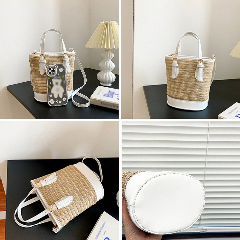 ストローバッグ　ショルダー　ミニ　スマホポーチ　カゴバッグ 楽天市場】ミニショルダーバッグ ストロー レディース ミニ