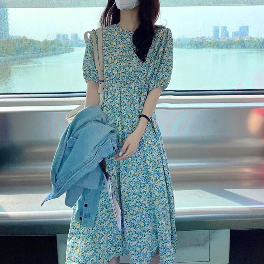 【未使用タグ付】ディグレース　花柄ワンピース　丸井購入　春夏 楽天市場】花柄デジタルプリントワンピース／ルシエルタン