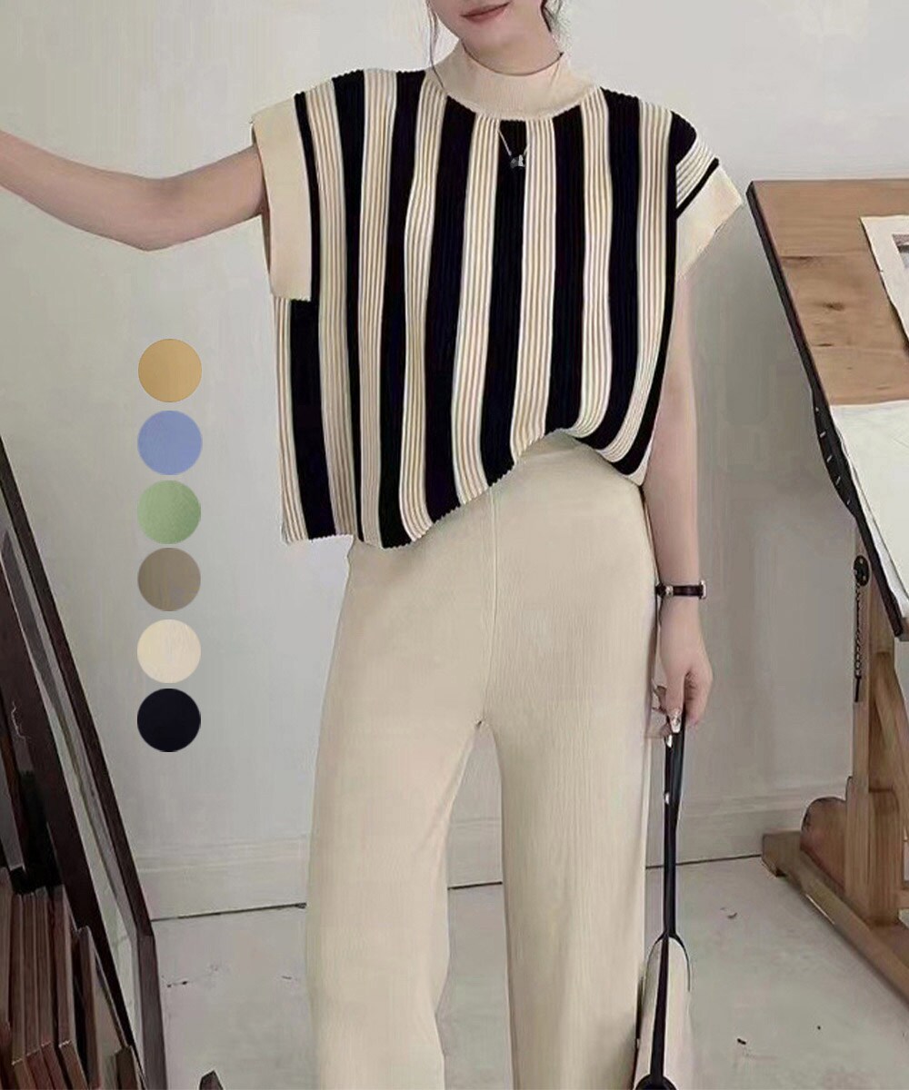 ミニミニストア miniministore サマーニットセットアップ 韓国 春夏秋服 （ブラック） ミニミニストア miniministore サマーニットセットアップ 韓国