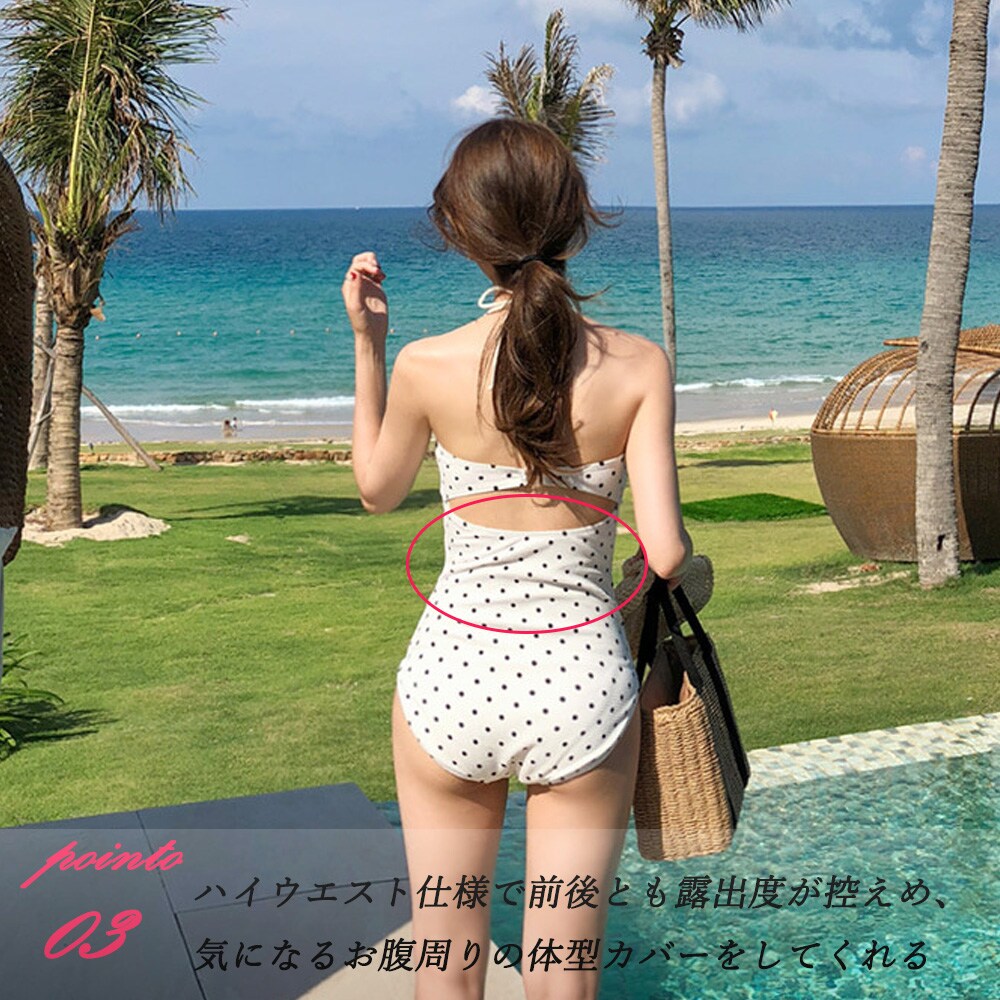 ドット柄 ワンピース 水着 レディース | ミニミニストア