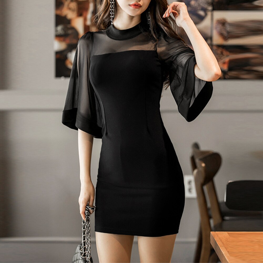 ミニドレス 黒タイトワンピース セクシー | ミニミニストア