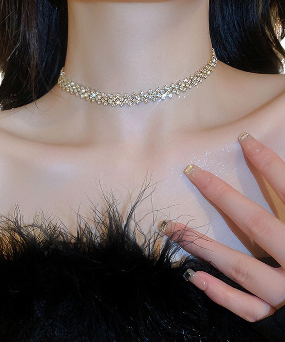 ロングネックレス キラキラY字ネックレス | ミニミニストア