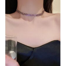 キラキラ ラインストーンネックレス 人気