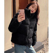 コーデュロイ 中綿ジャケット ショート丈