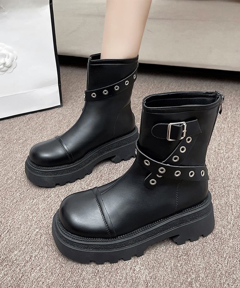 HIAND★厚底ショートブーツ Futier Land（フューティアランド） ショート スタッズ ウエスタン