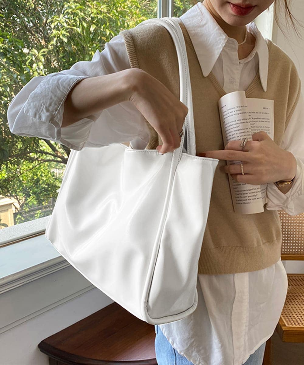 トートバッグ レディース 大容量 PU