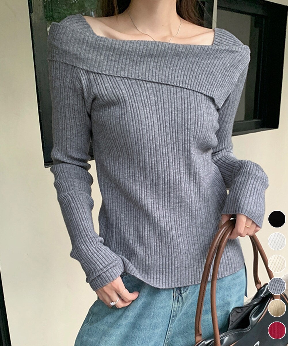 【美品】MARNO オフショルダー ニット 長袖 楽天市場】3色 トップス ニット レディース オフショルダー 白