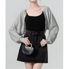 サマーカーディガン ショートニットボレロ