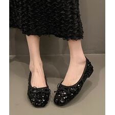 パンプス キラキラ バレエシューズ