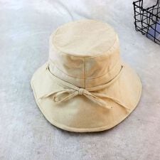 リボン付きバケットハット折りたたみ春夏