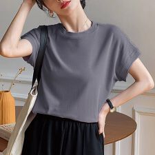 フレンチスリーブ 半袖 Tシャツ 韓国風
