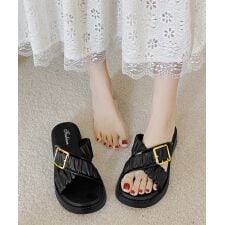 厚底サンダル クロスベルトサンダル韓国風