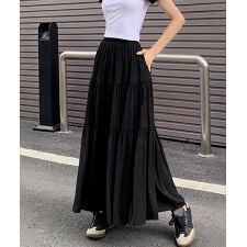 ティアードロングスカート レディース春夏