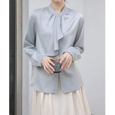 シャツブラウス 長袖 ゆったり トップス